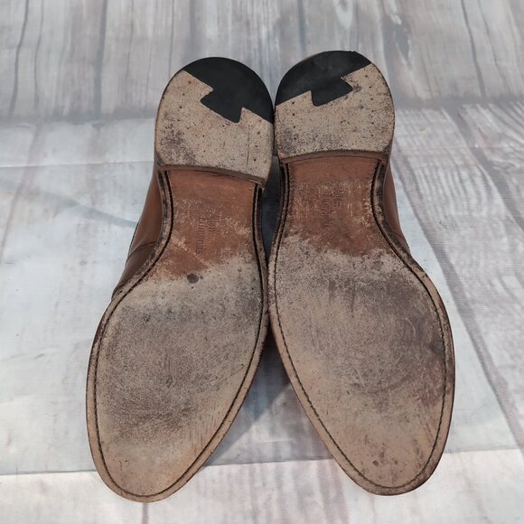 Allen Edmonds Westchester Penny Loafers Tan Leather Slip-On Dress Shoes Men 10.5 - Picture 7 of 10